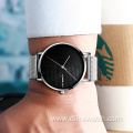 Classic Men Luxury Brand Watches Black Stainless Steel Minimalist Male Analog Clock Waterproof CRRJU 2164 Quartz Men Wrist Watch
